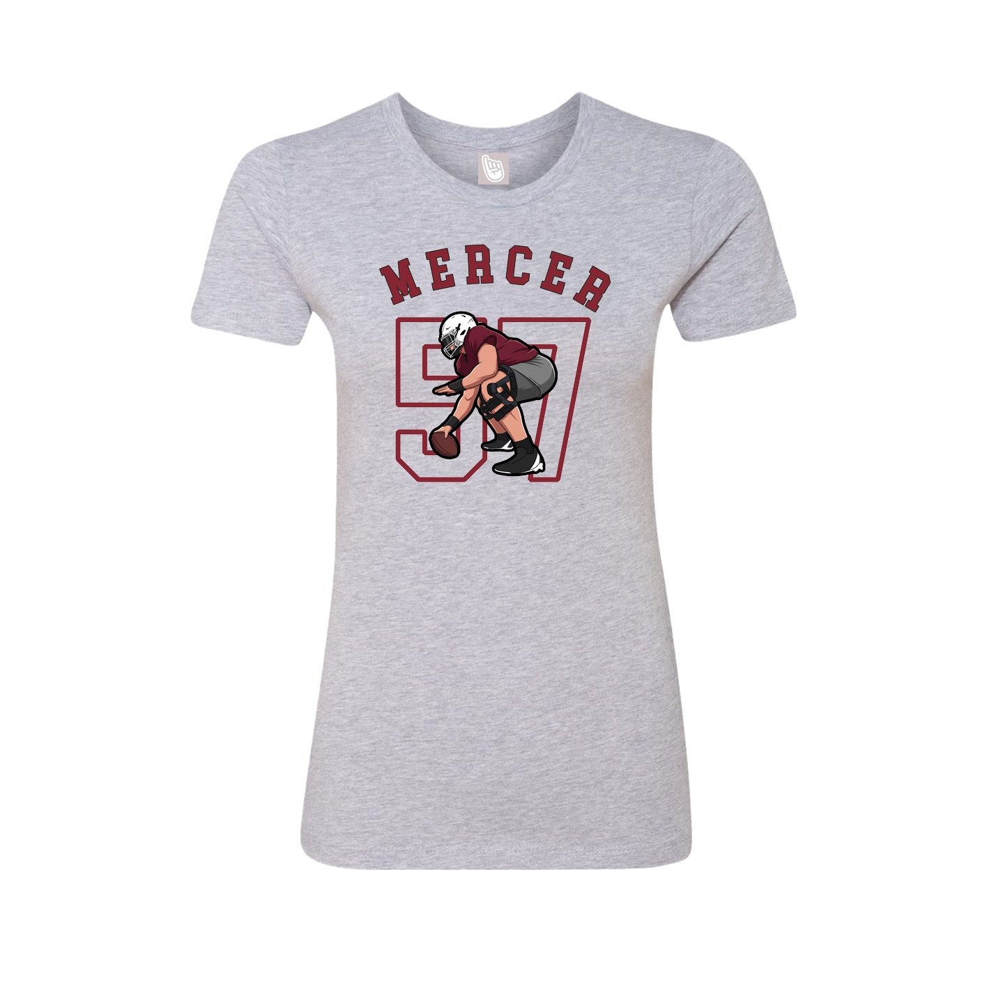 Fitted Women's Tee — Shirsey Arch in Grey