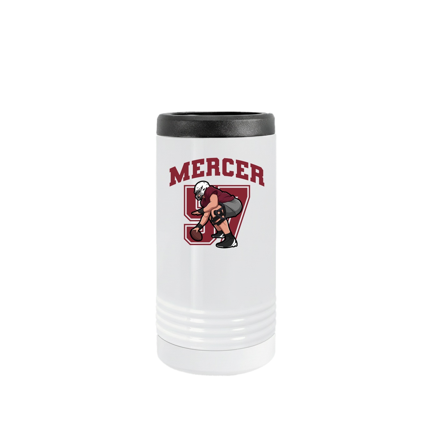 Slim Beverage Holder — Number in White