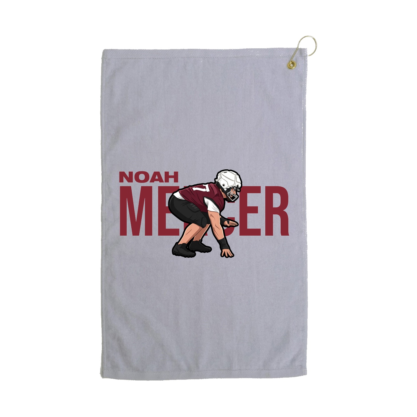Golf Towel — Player Name in Grey