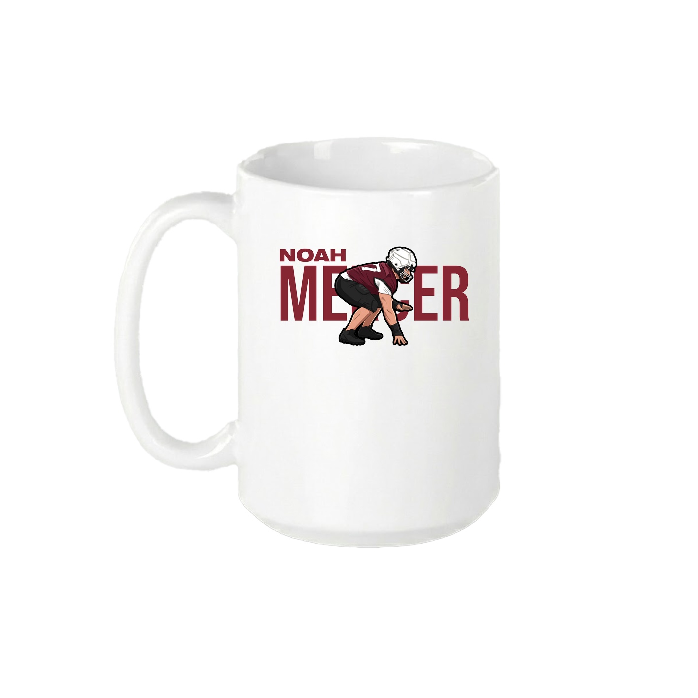 15oz Coffee Mug — Player Name in White