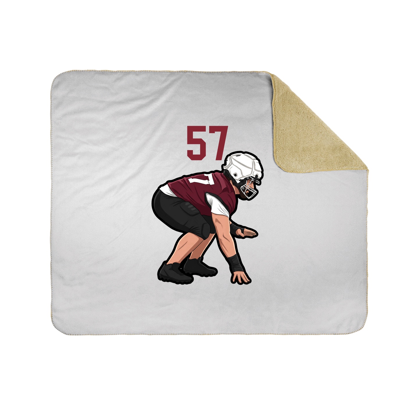 Throw Blanket — Number Top in White