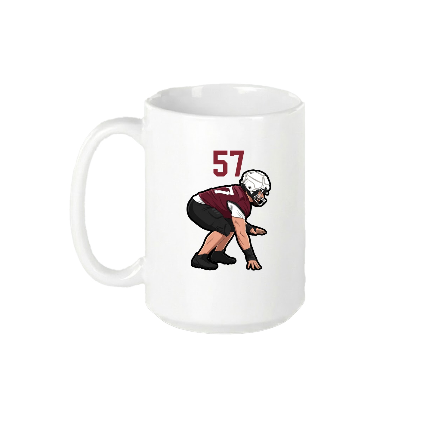 15oz Coffee Mug — Number Top in White
