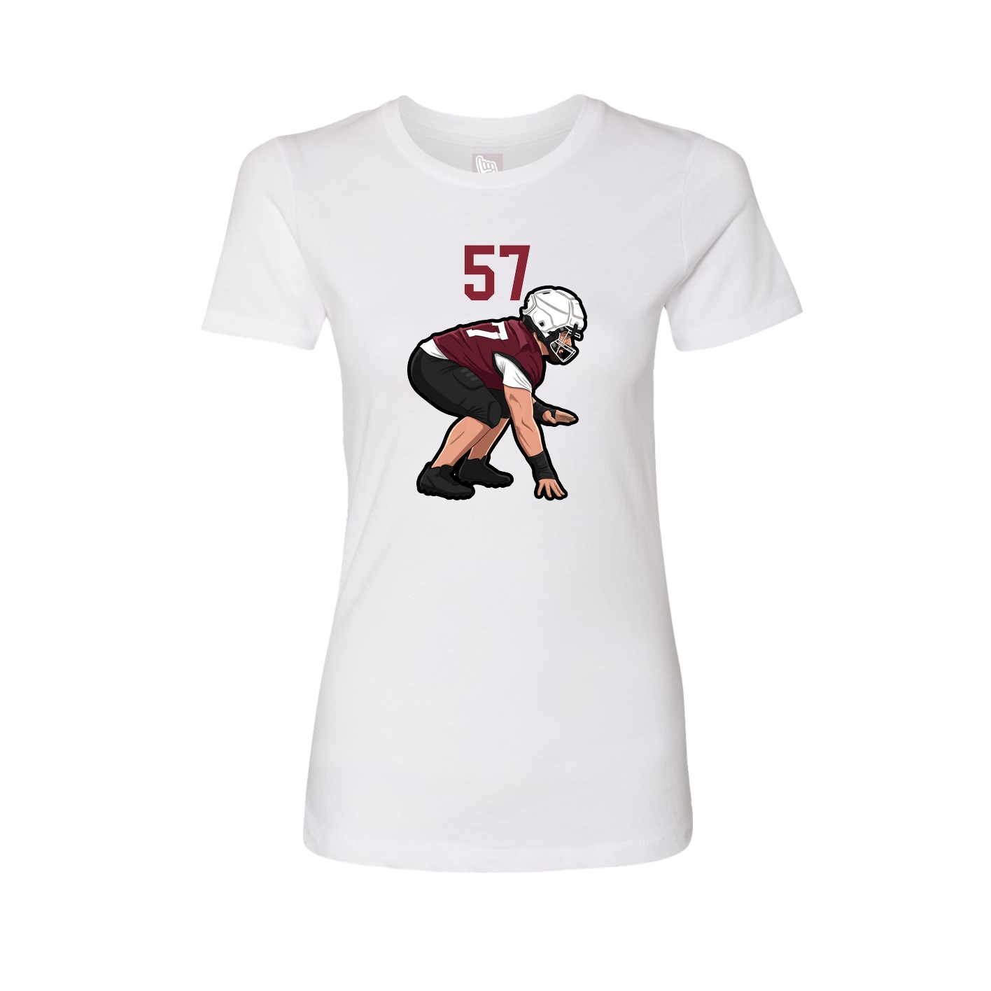 Fitted Women's Tee — Number Top in White