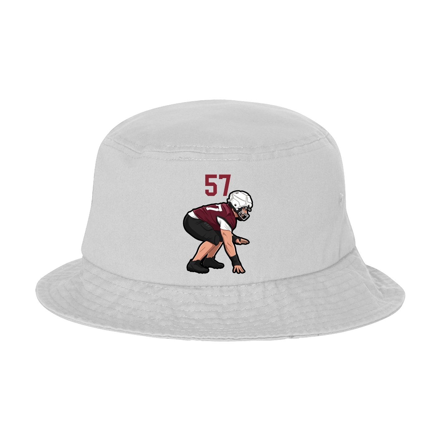 Bucket Cap — Number Top in White