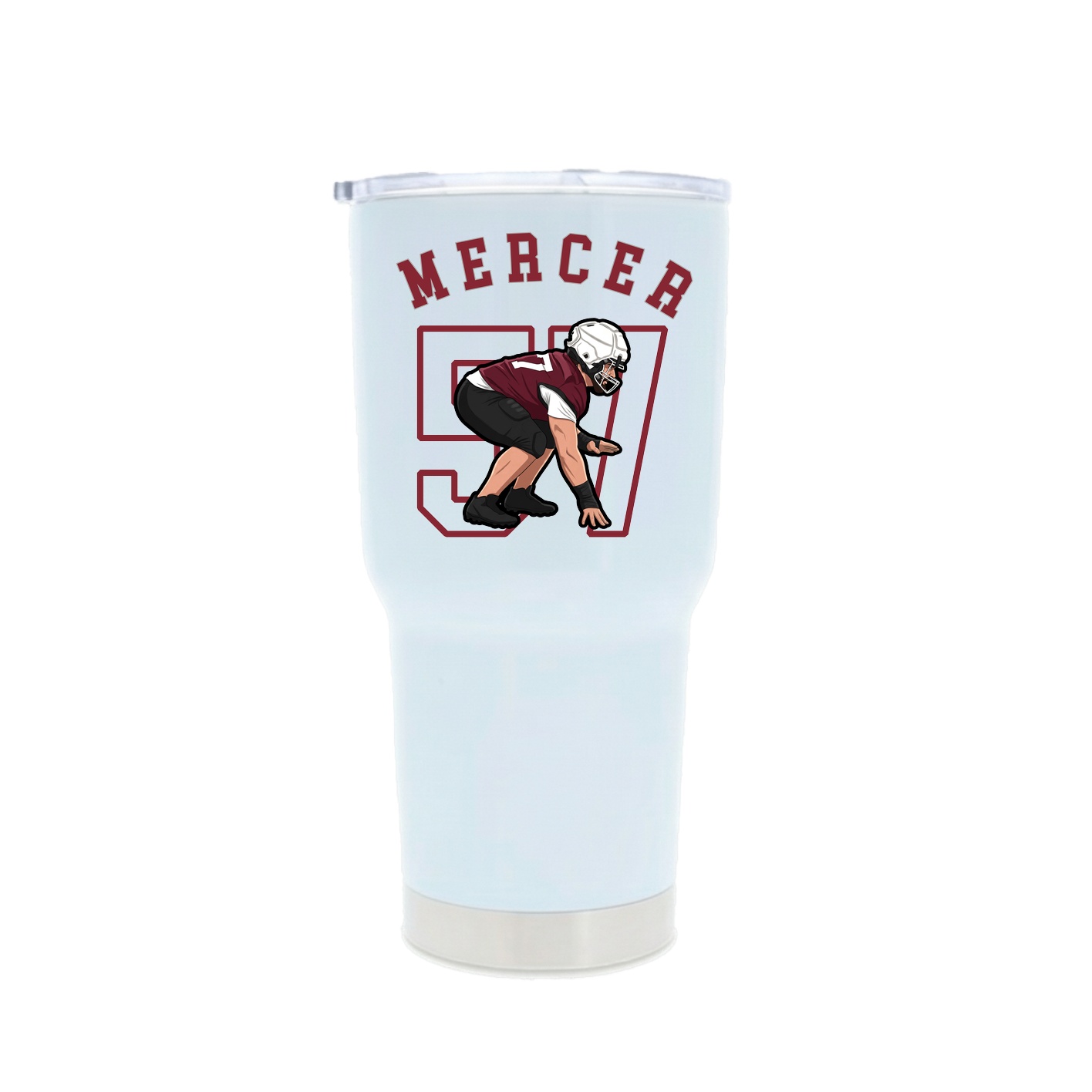 30oz Stainless Steel Tumbler — Shirsey Arch in White