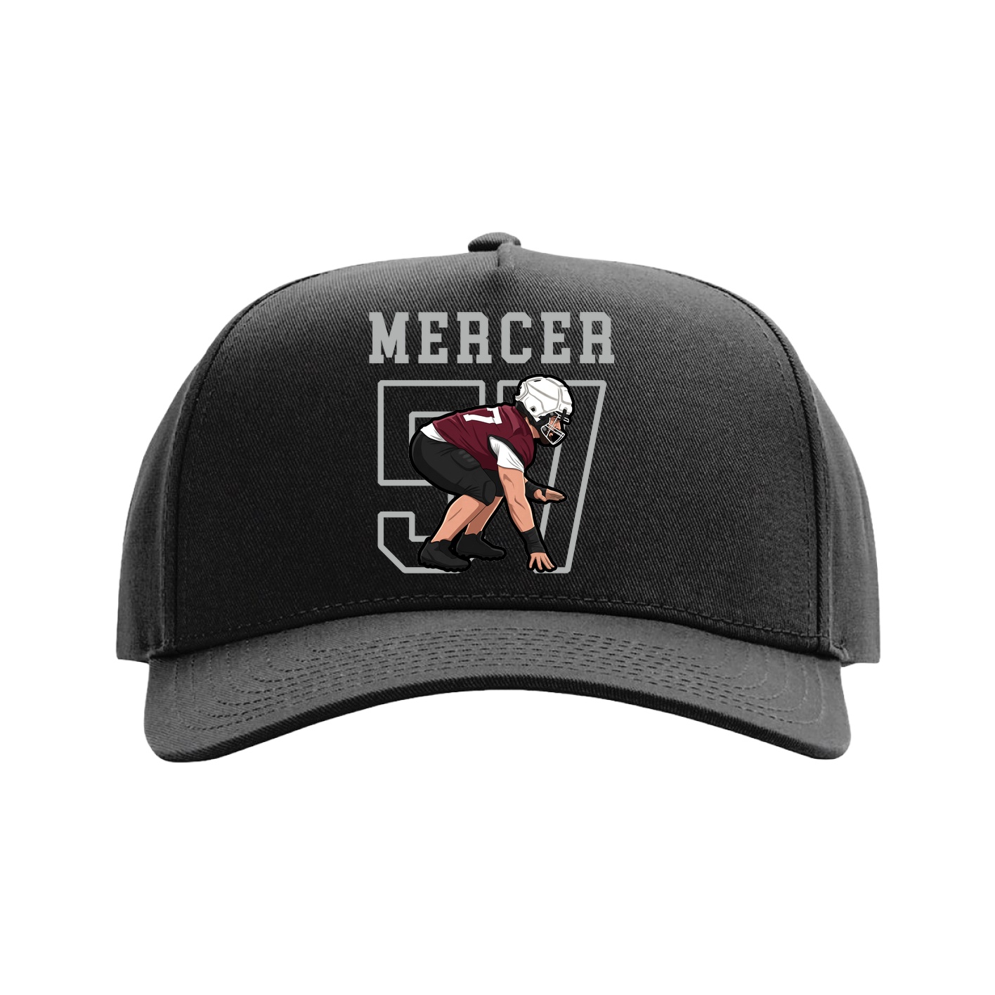 Full Fabric Five-Panel Champ Cap — Shirsey in Black