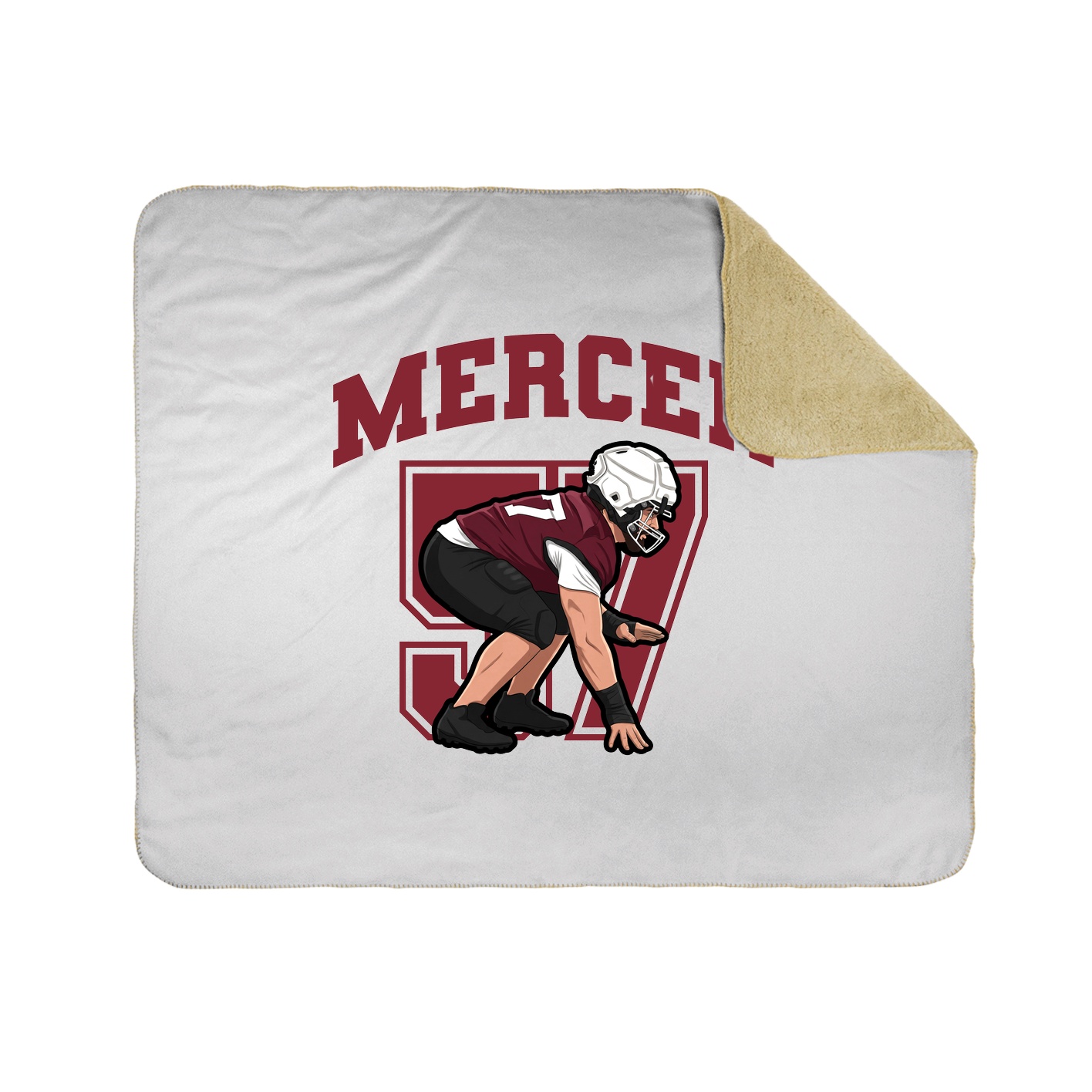 Throw Blanket — Number in White
