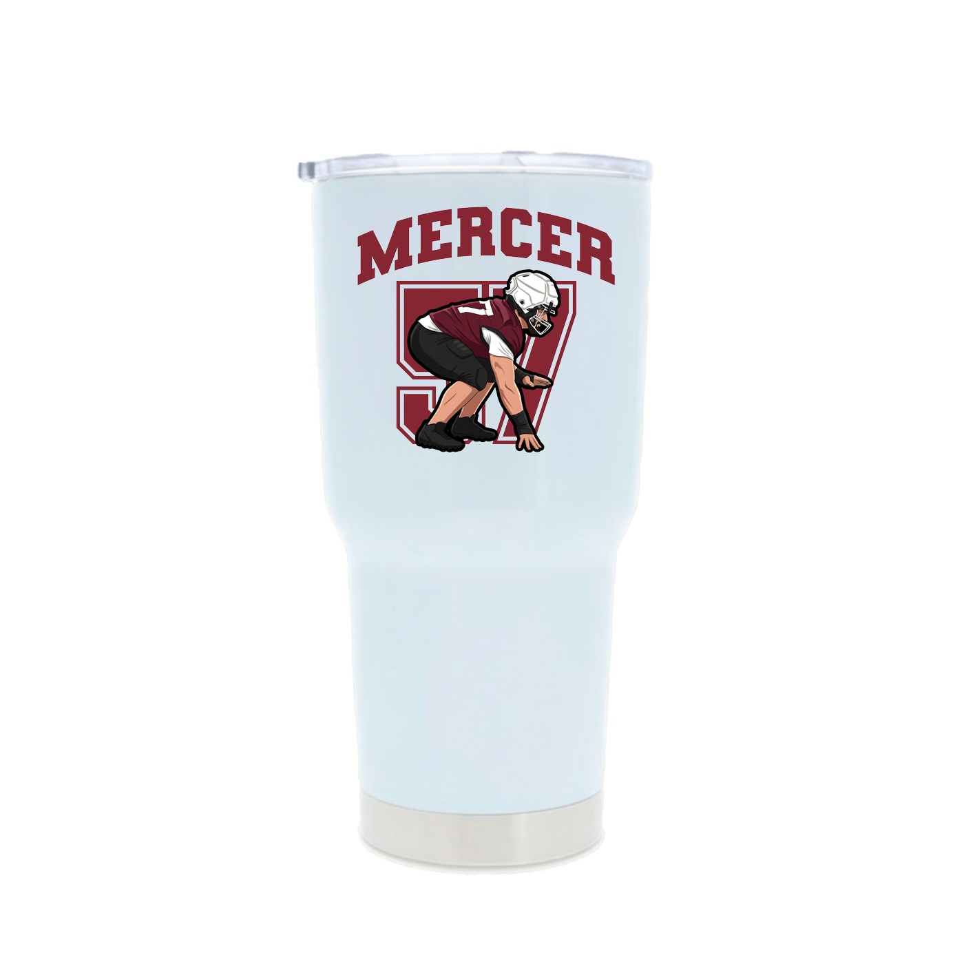 30oz Stainless Steel Tumbler — Number in White