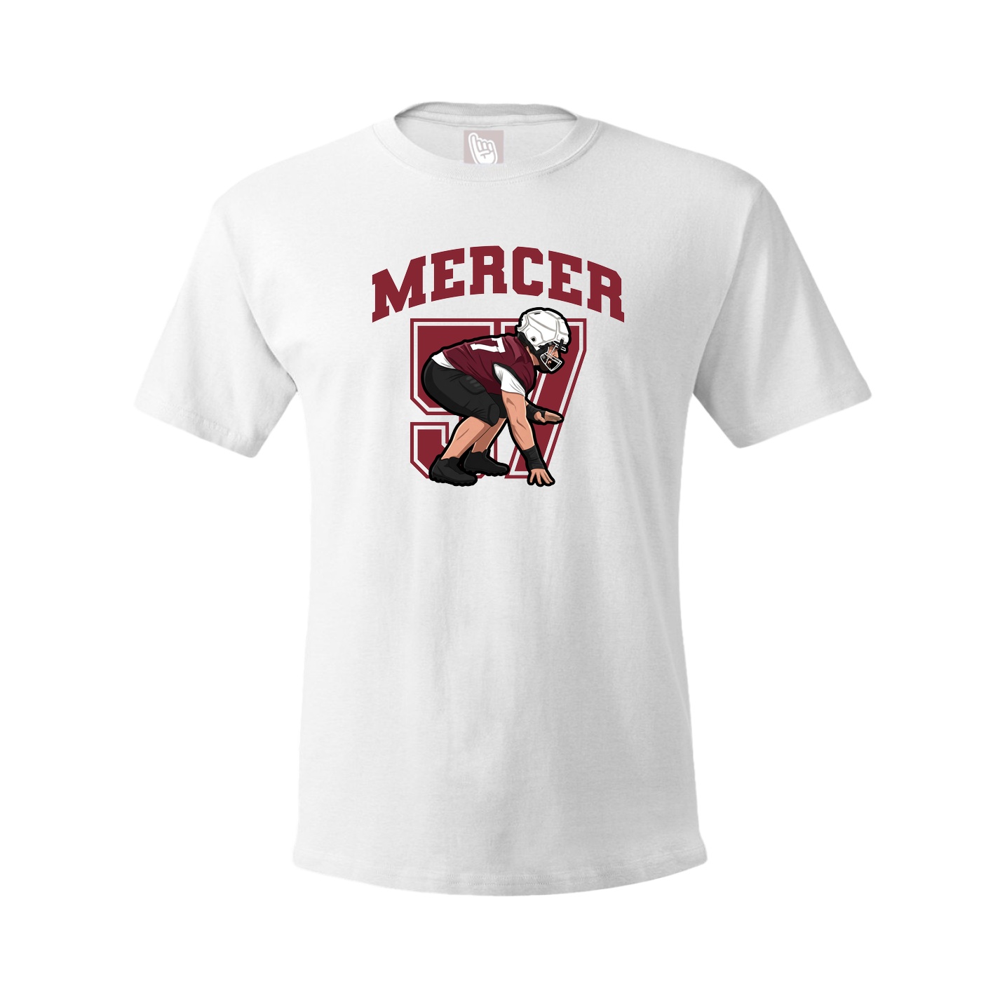 Youth Tee — Number in White