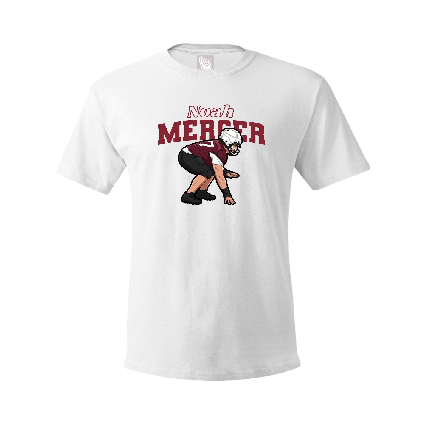 Youth Tee — Name Arch in White
