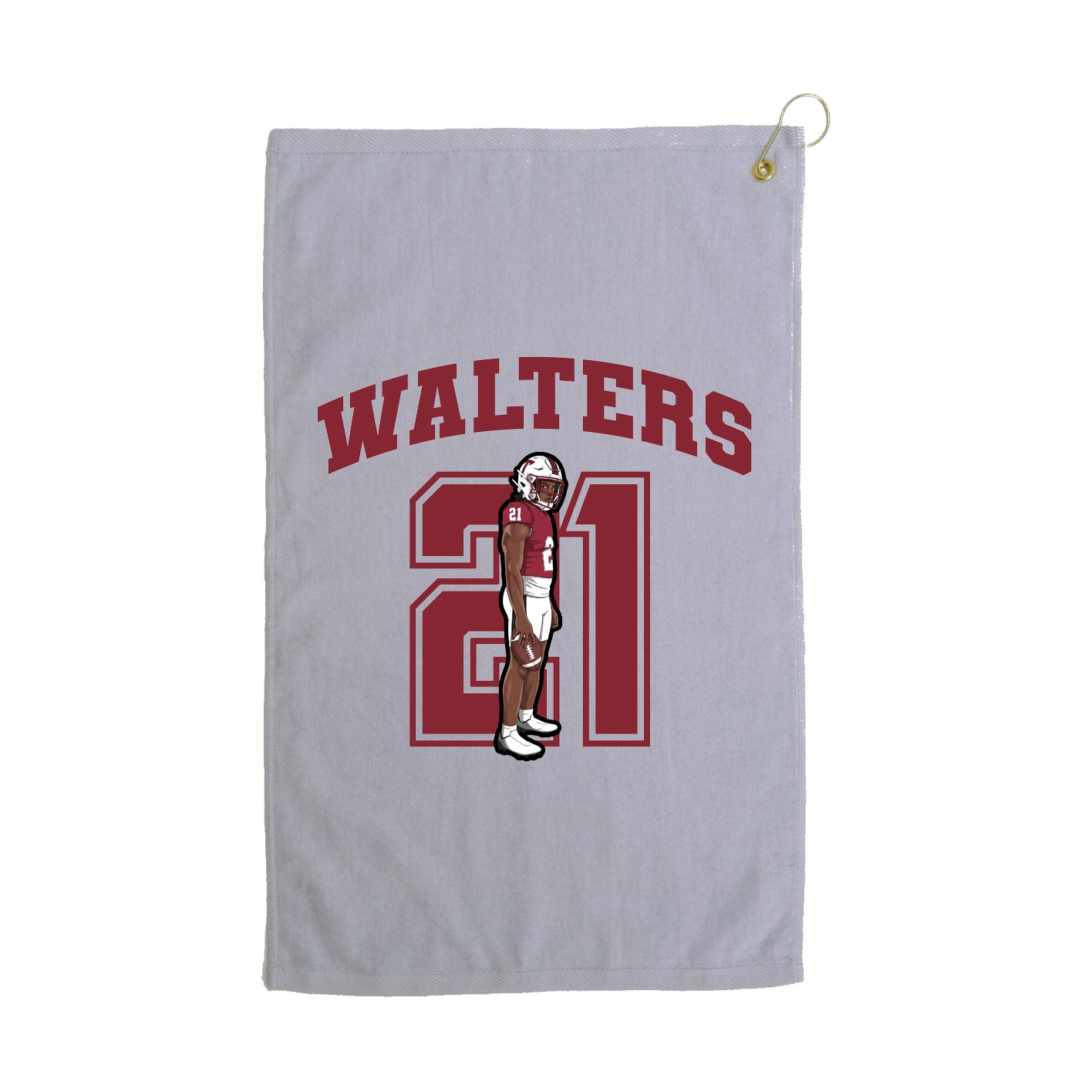 Golf Towel — Number in Grey