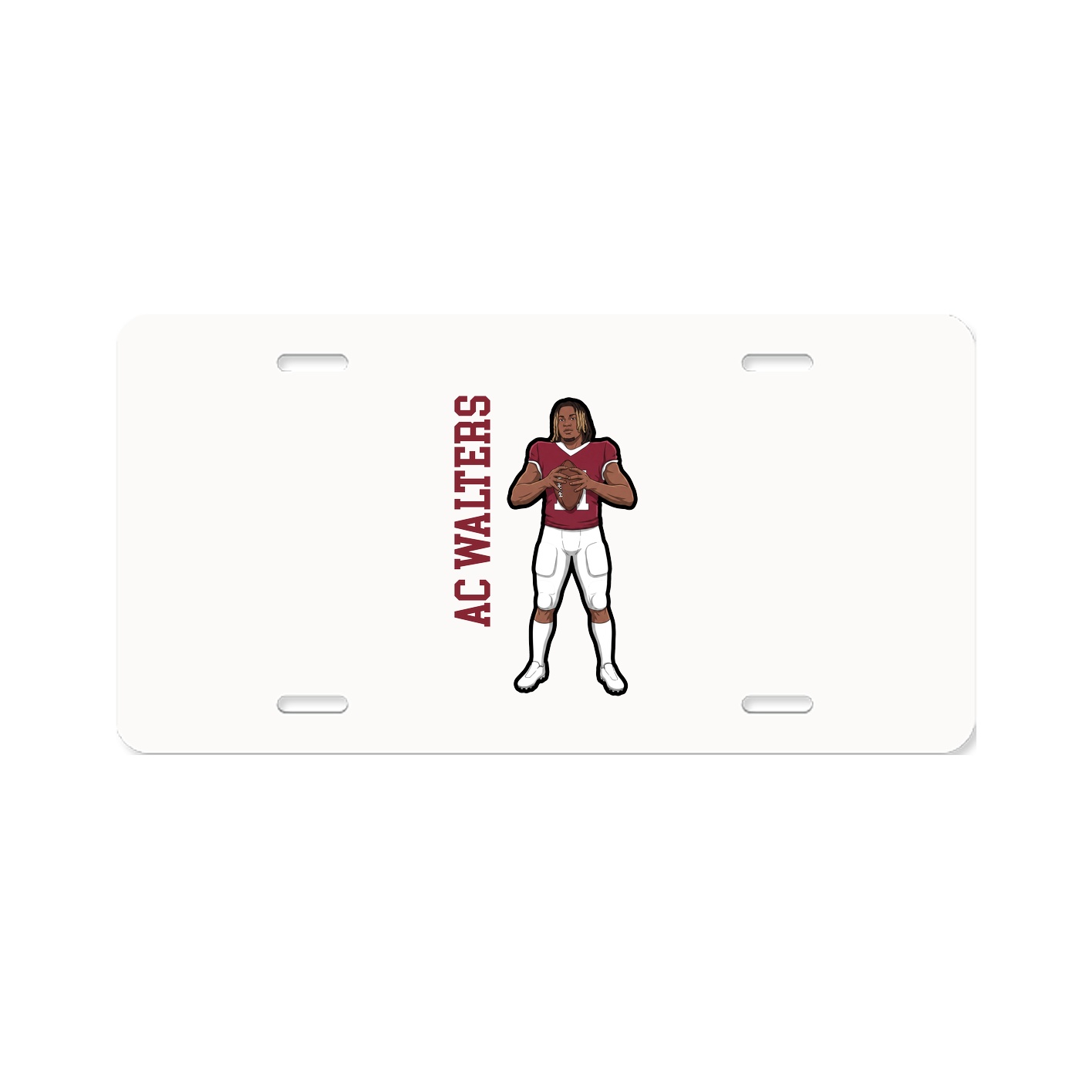 License Plate — Name Vertical in Classic