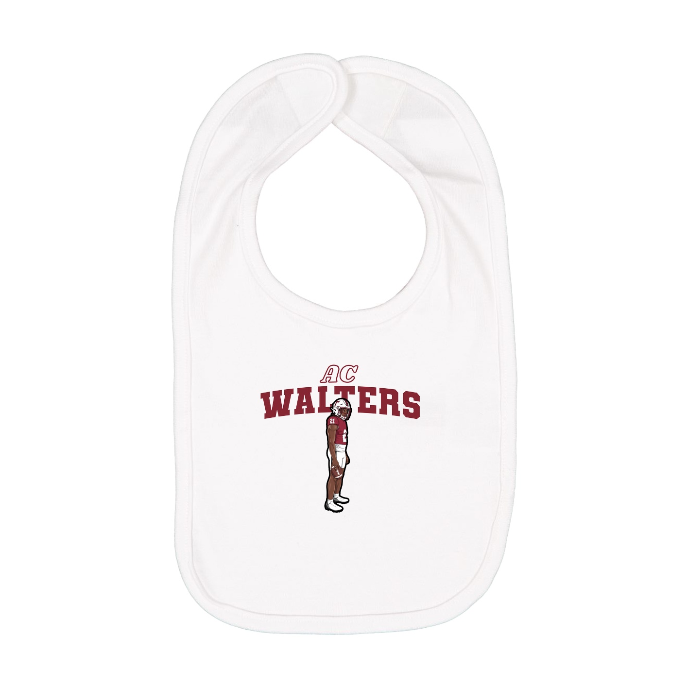 Infant Bib — Name Arch in White