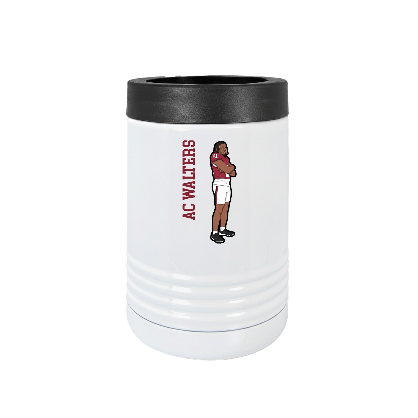 Beverage Holder — Name Vertical in White