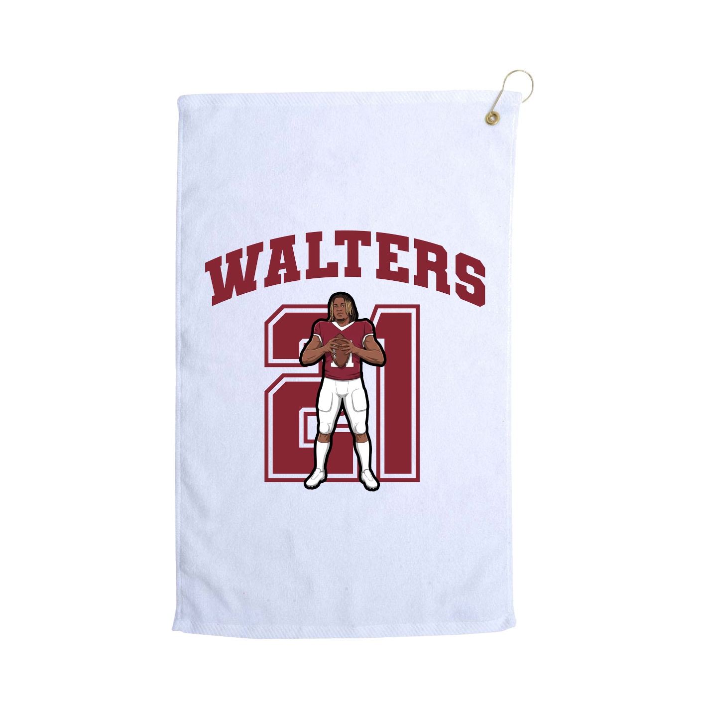 Golf Towel — Number in White
