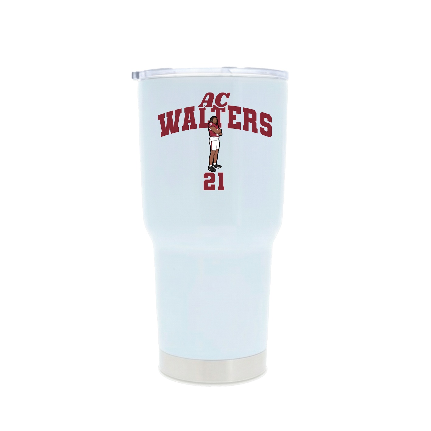 30oz Stainless Steel Tumbler — Signature Arch in White