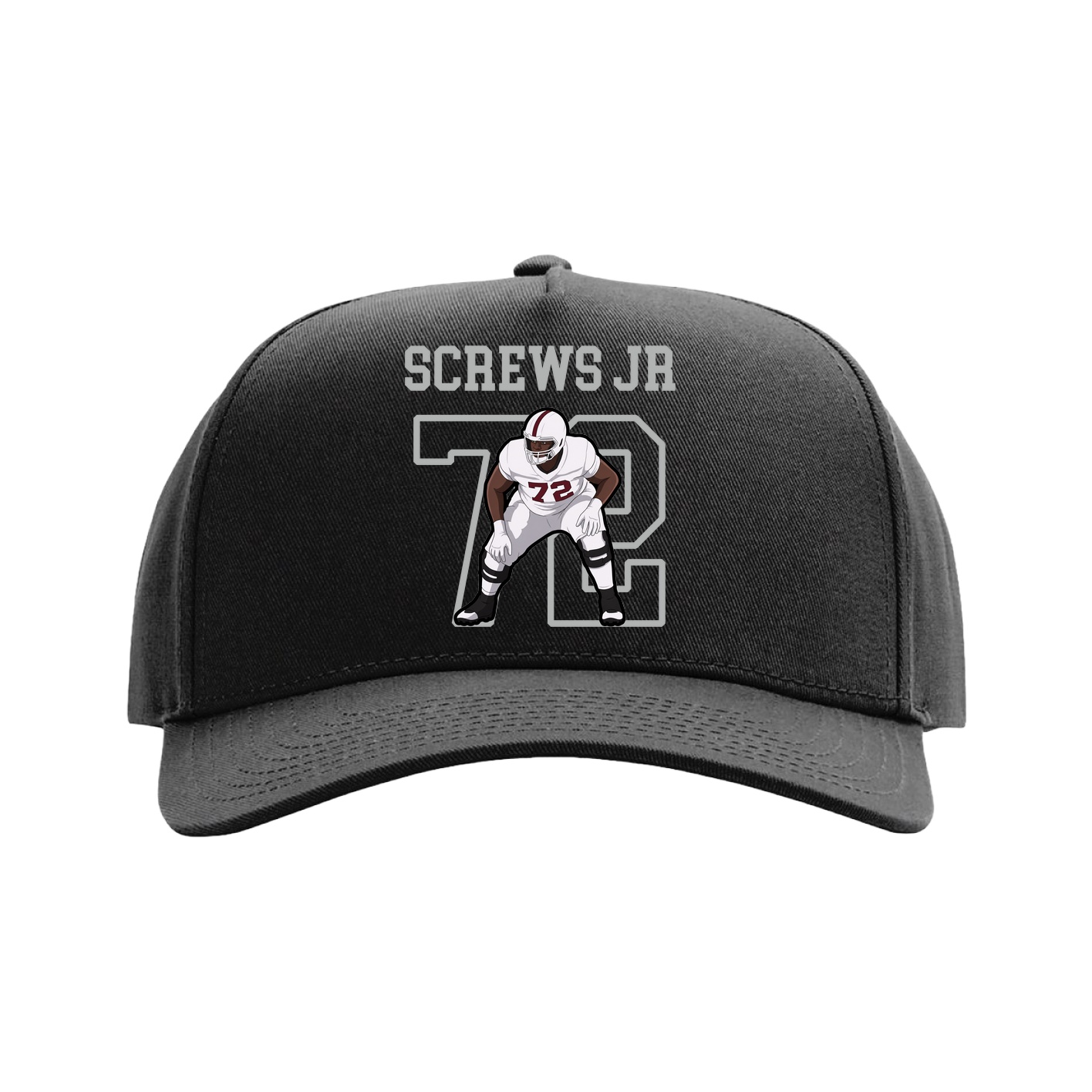 Full Fabric Five-Panel Champ Cap — Shirsey in Black