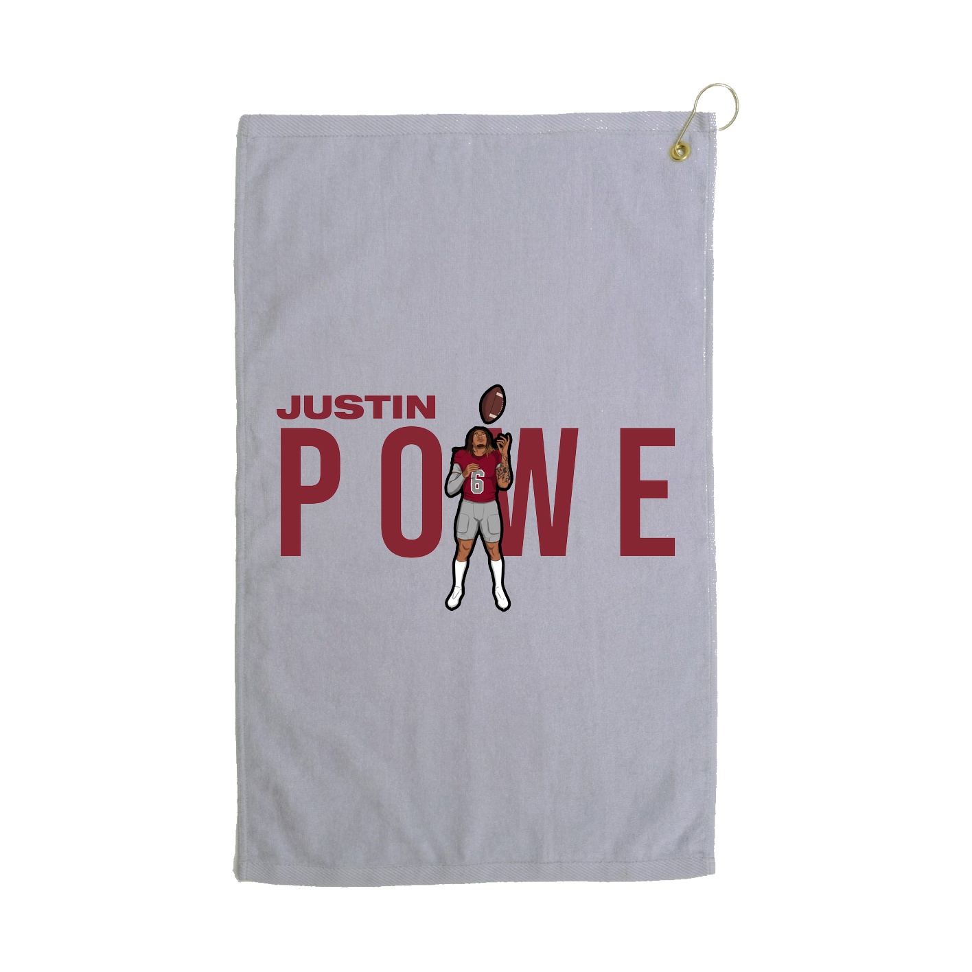 Golf Towel — Player Name in Grey