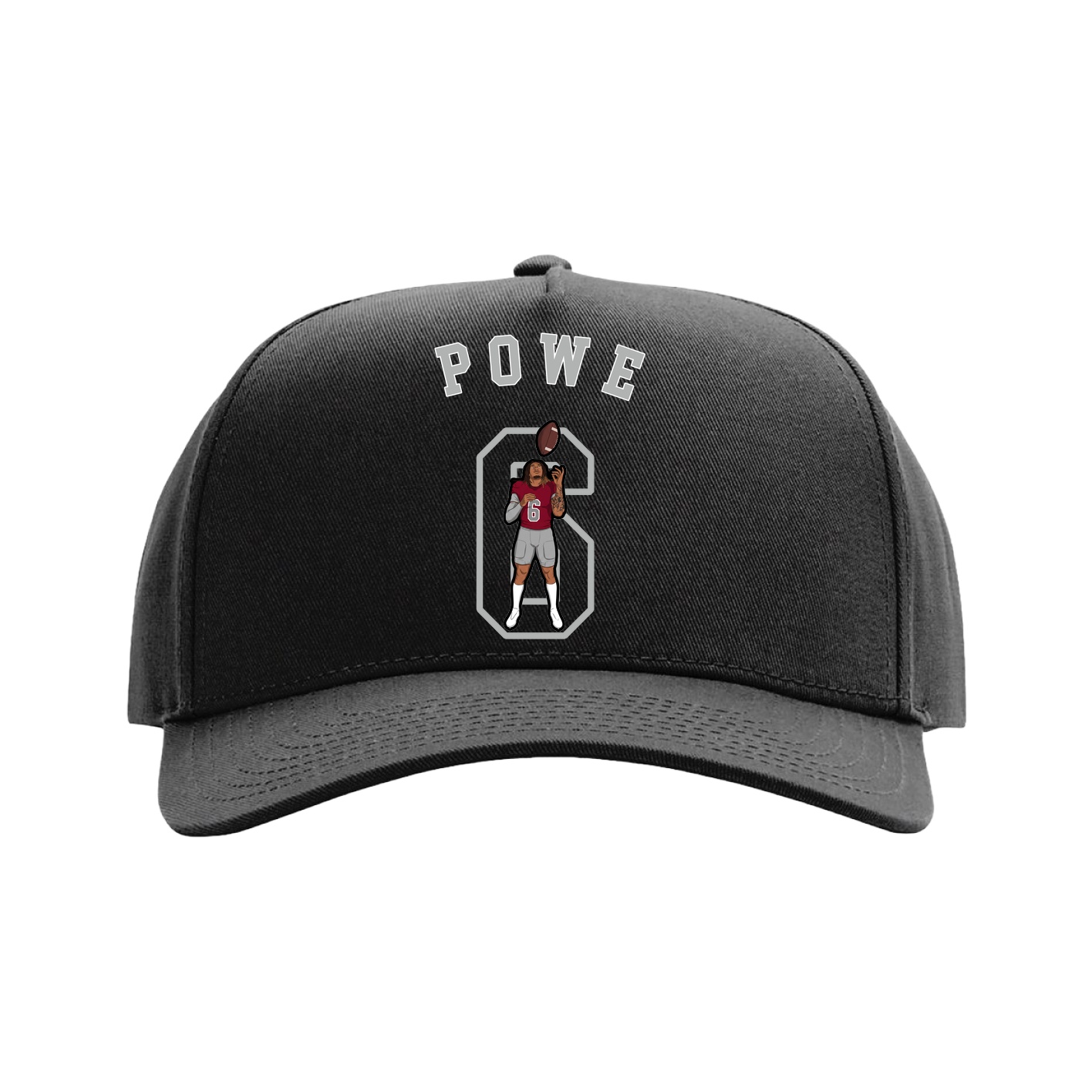Full Fabric Five-Panel Champ Cap — Shirsey Arch in Black