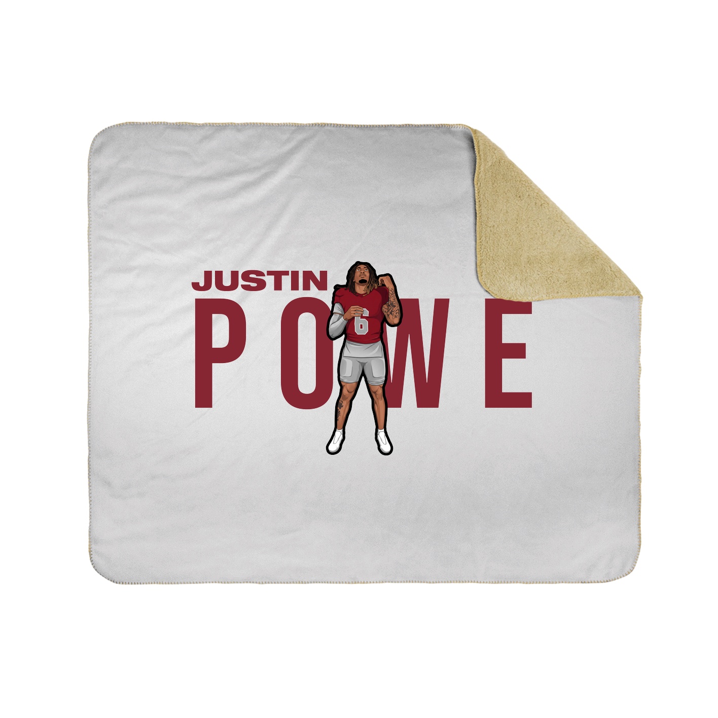 Throw Blanket — Player Name in White