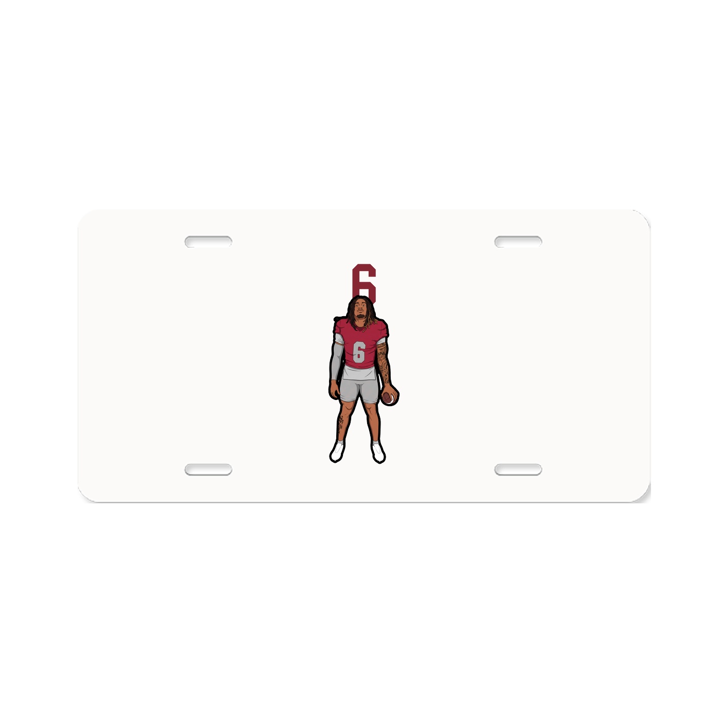 License Plate — Number Top in Classic