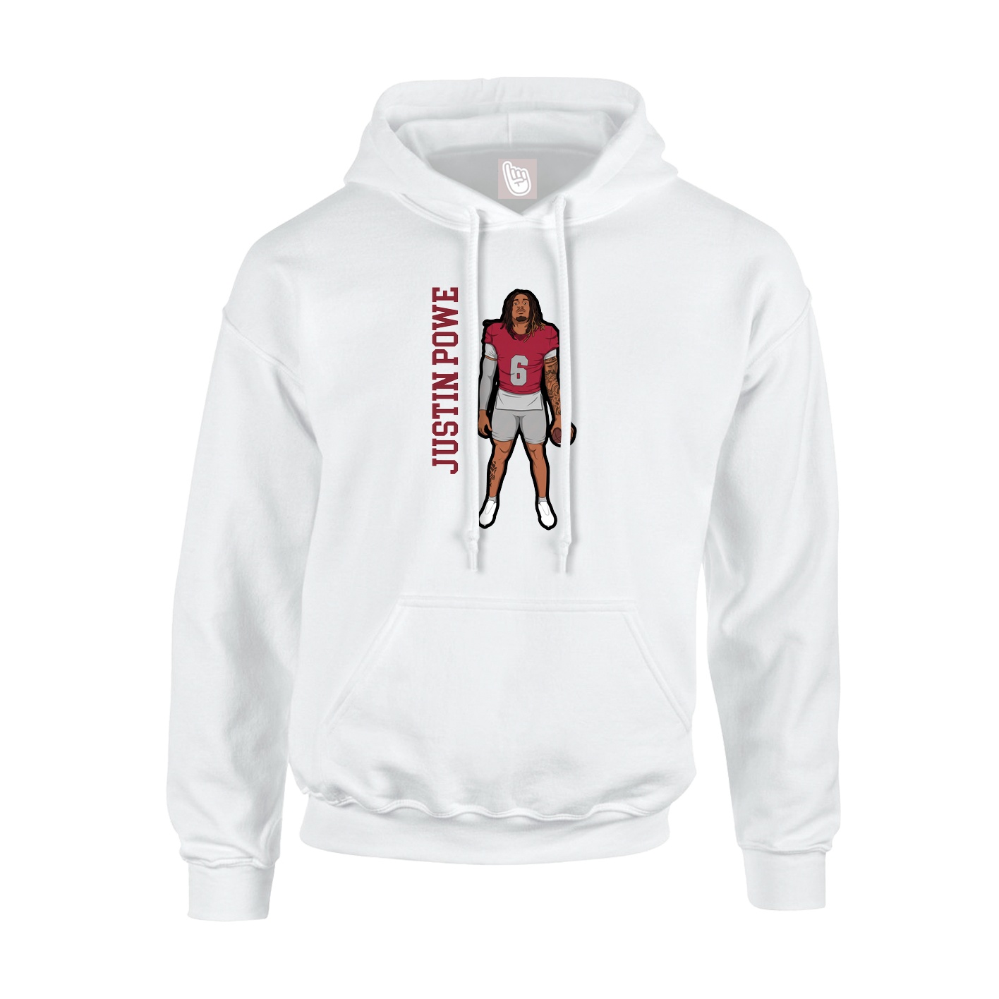 Hoodie — Name Vertical in White