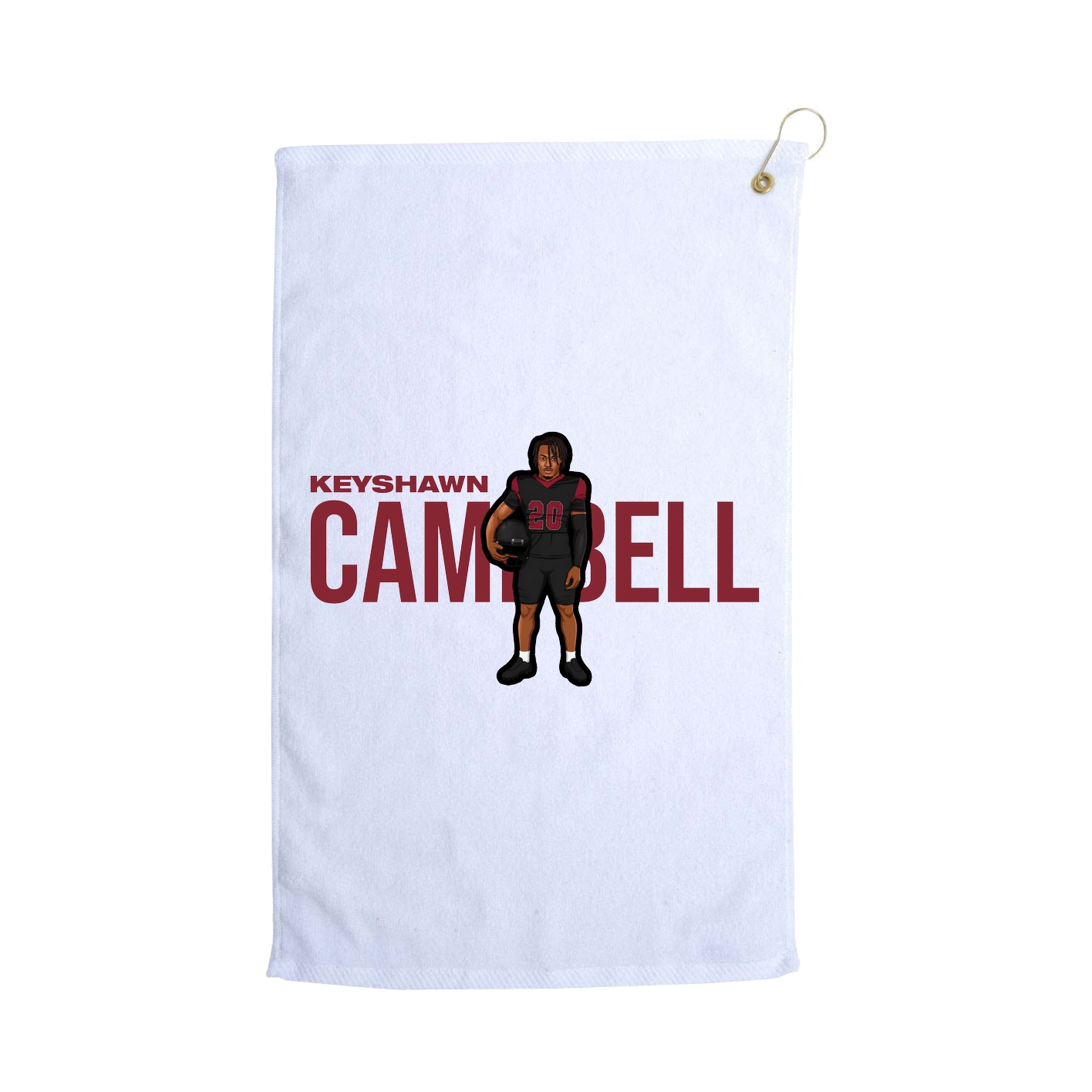 Golf Towel — Player Name in White