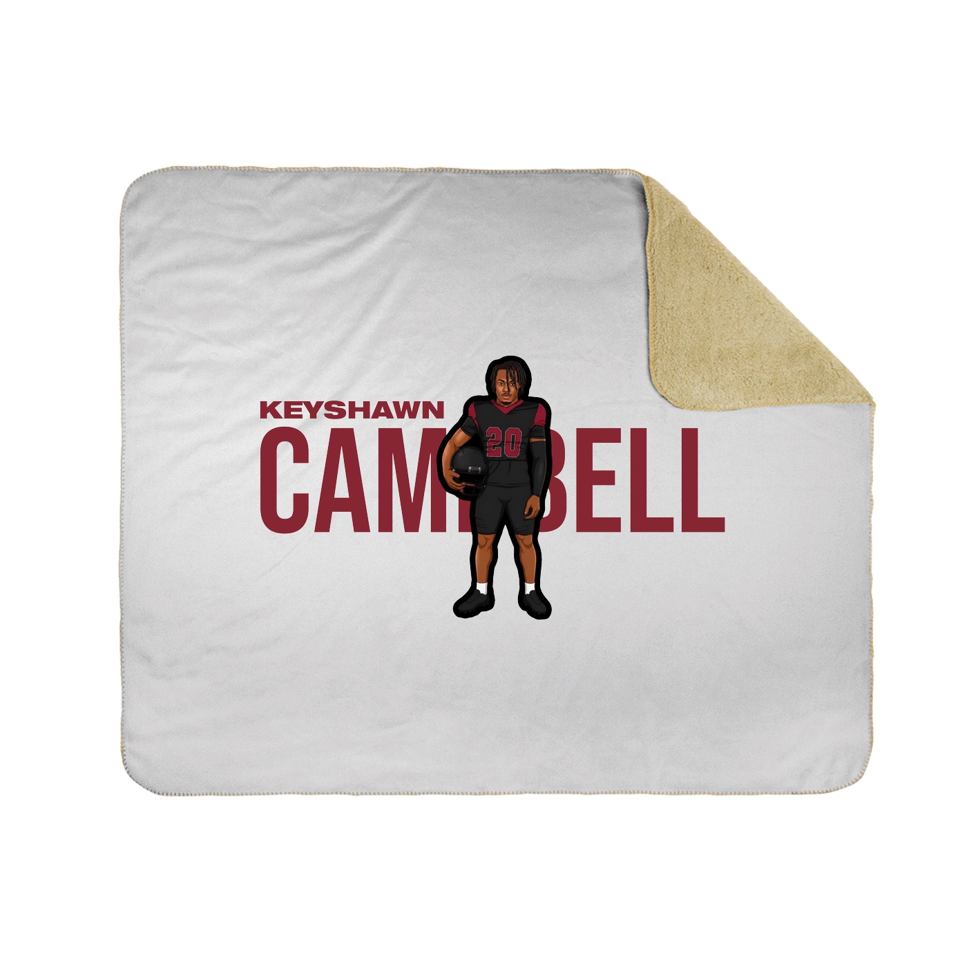 Throw Blanket — Player Name in White