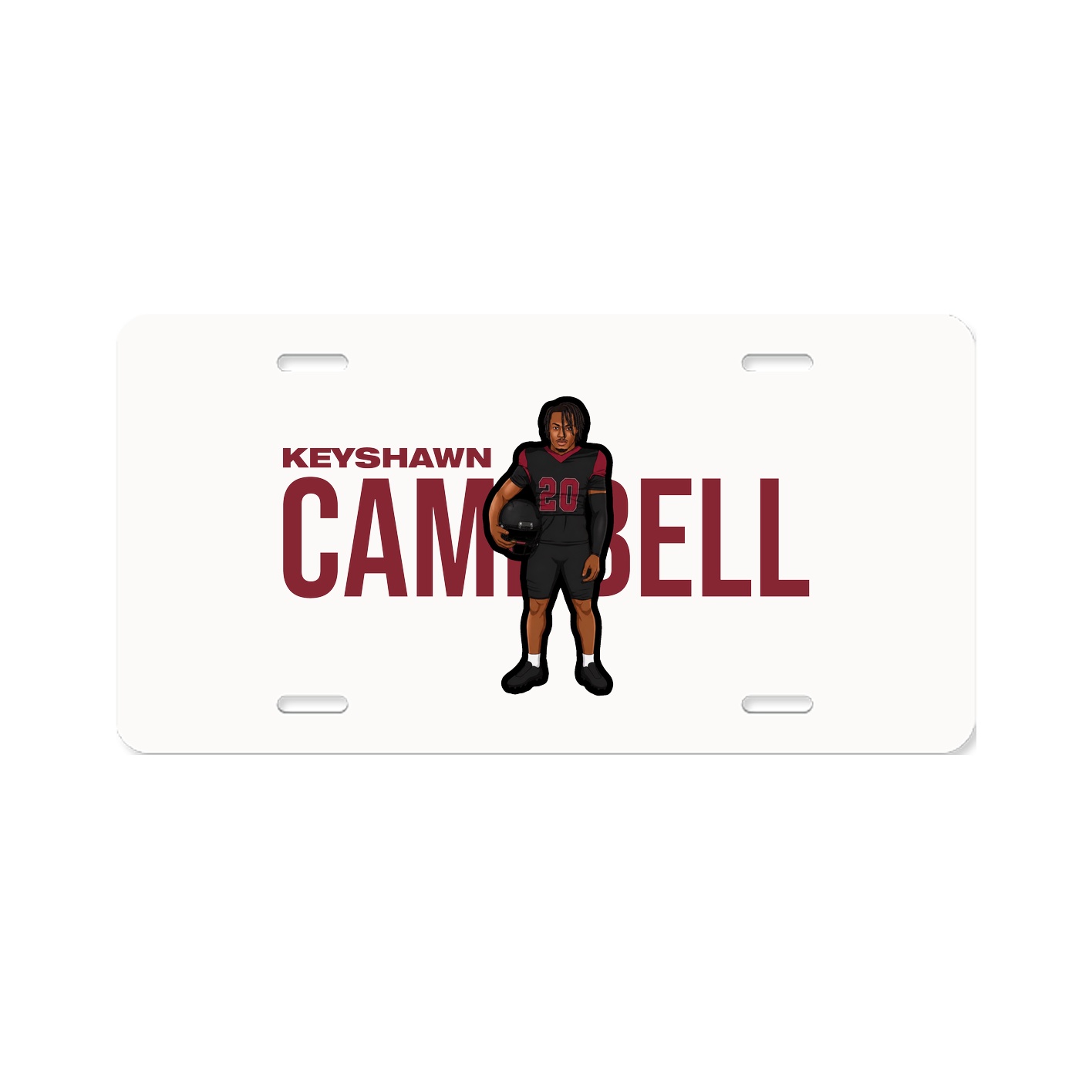 License Plate — Player Name in Classic