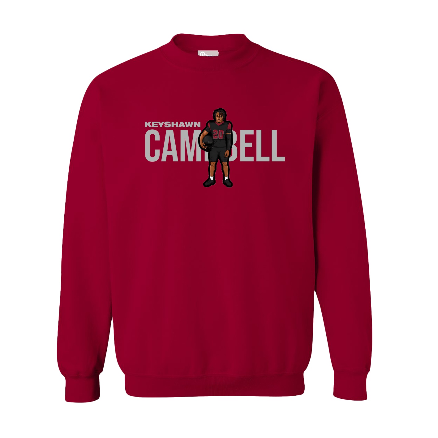 Fleece Crew — Player Name in Cardinal