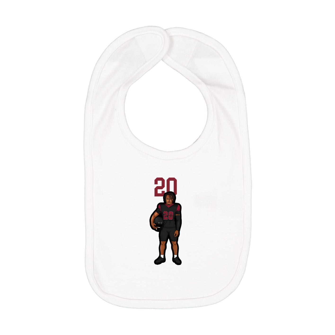 Infant Bib — Number Top in White