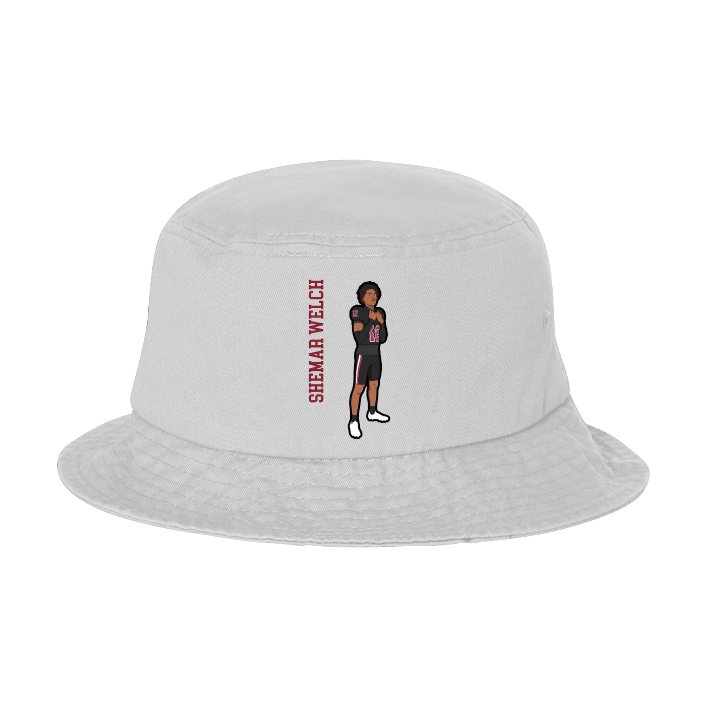 Bucket Cap — Name Vertical in White