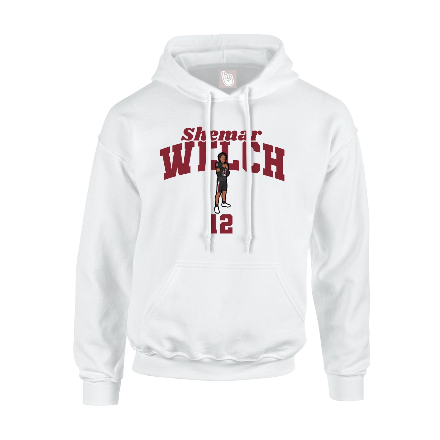 Hoodie — Signature Arch in White