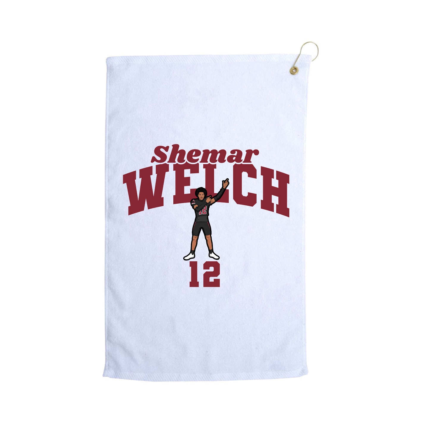 Golf Towel — Signature Arch in White