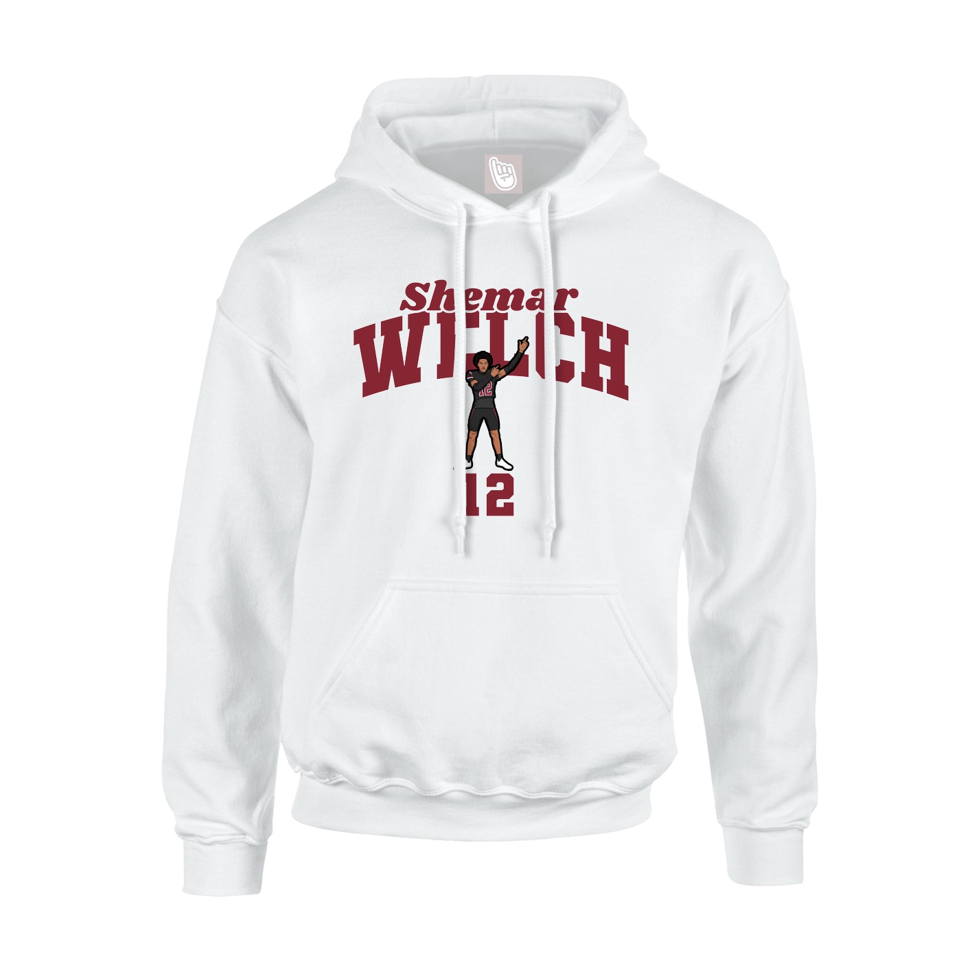 Youth Hoodie — Signature Arch in White