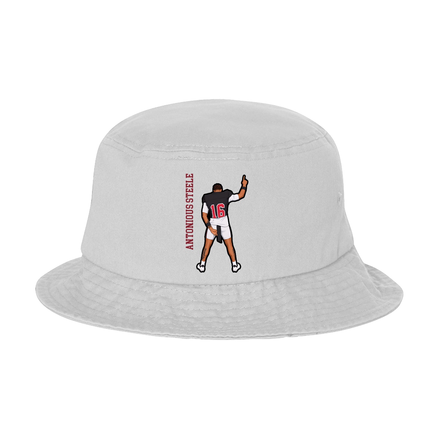 Bucket Cap — Name Vertical in White