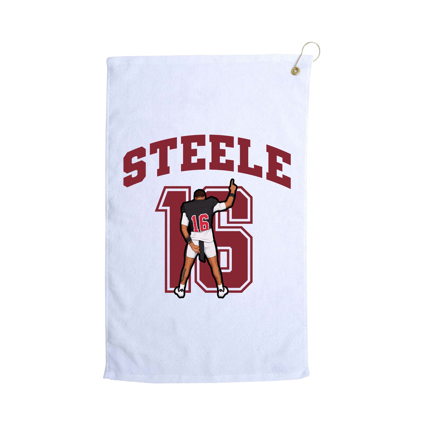 Golf Towel — Number in White