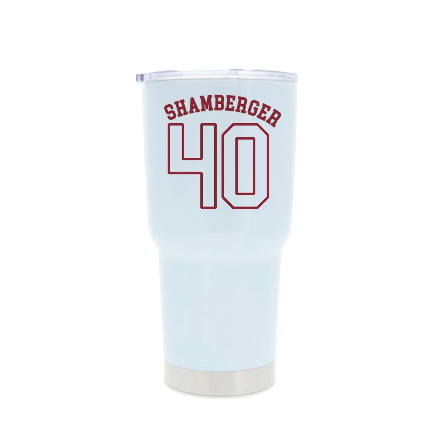 30oz Stainless Steel Tumbler — Shirsey Arch in White