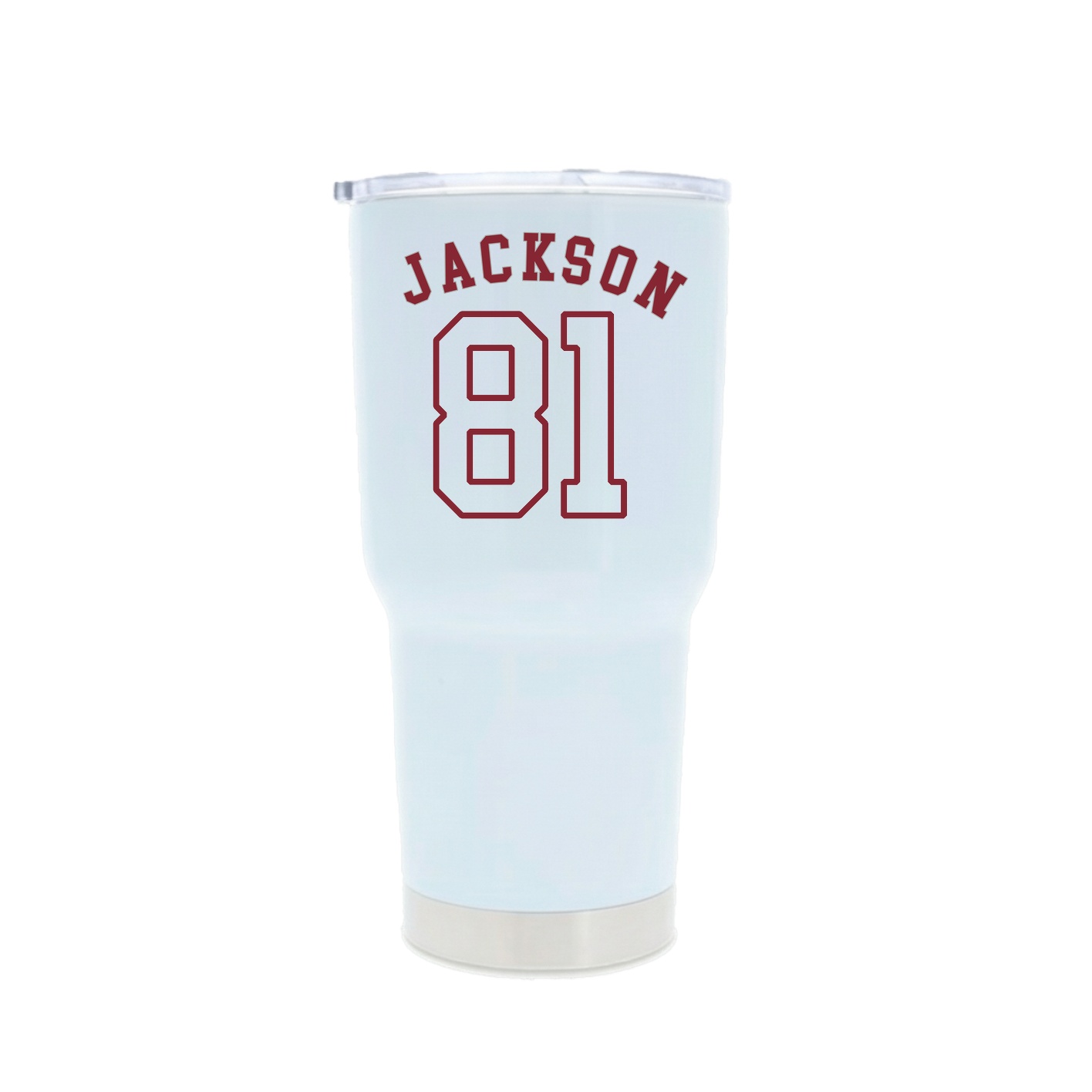 30oz Stainless Steel Tumbler — Shirsey Arch in White