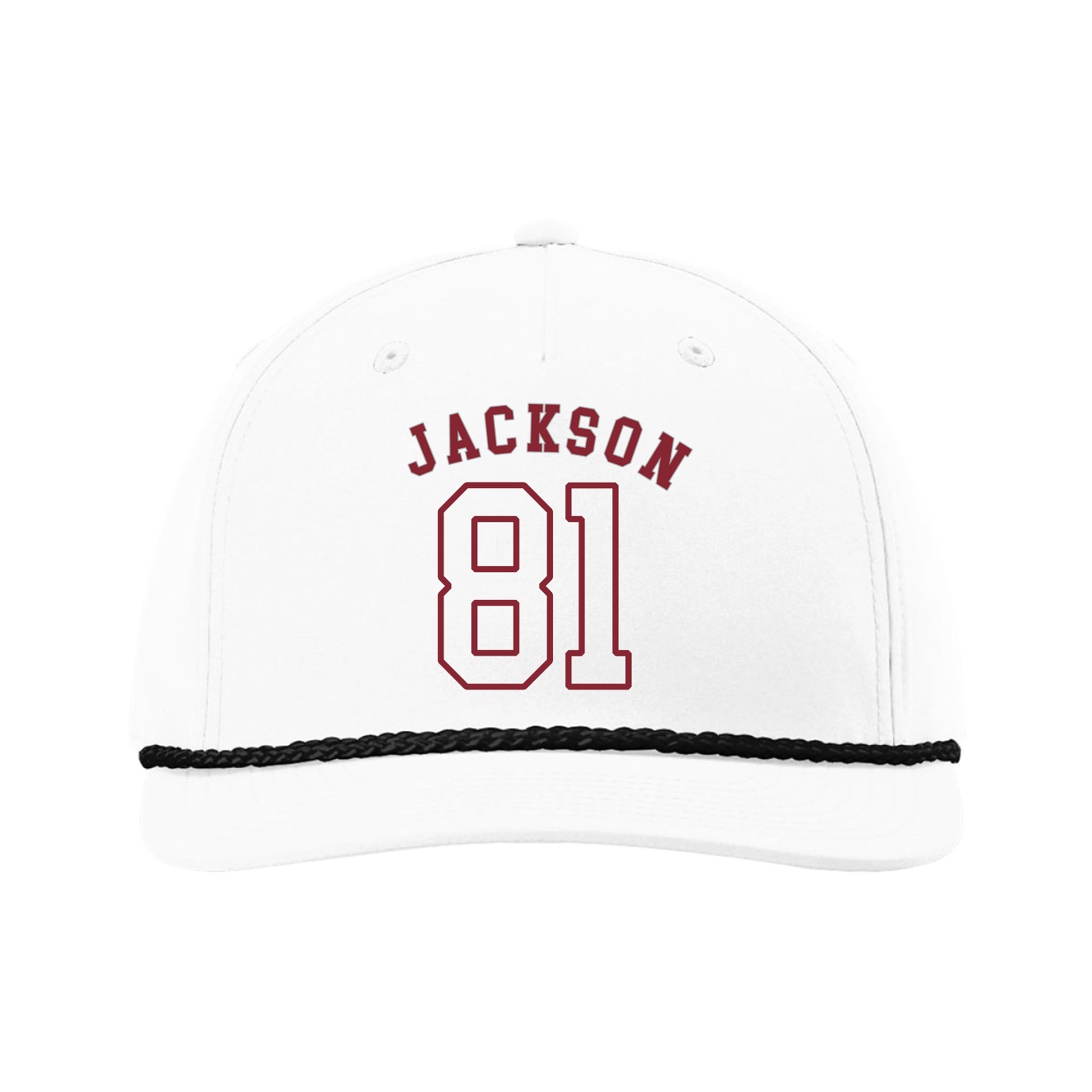 Five-Panel Classic Rope Cap — Shirsey Arch in White