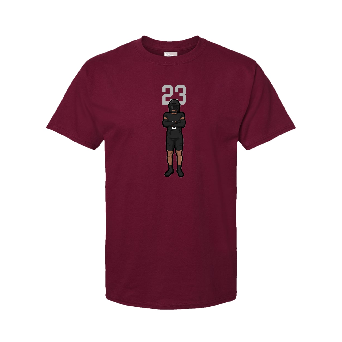 Youth Tee — Number Top in Cardinal