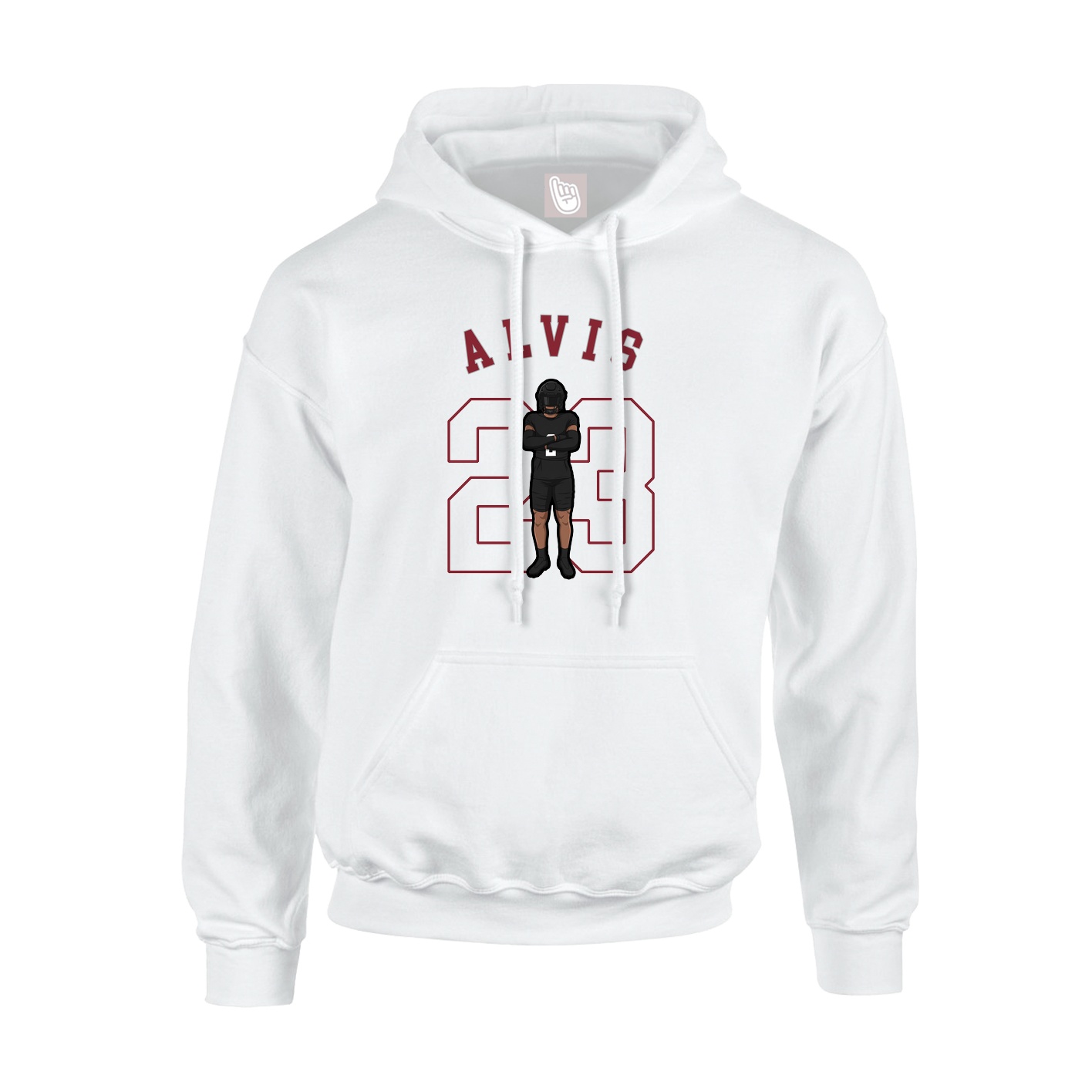 Youth Hoodie — Shirsey Arch in White