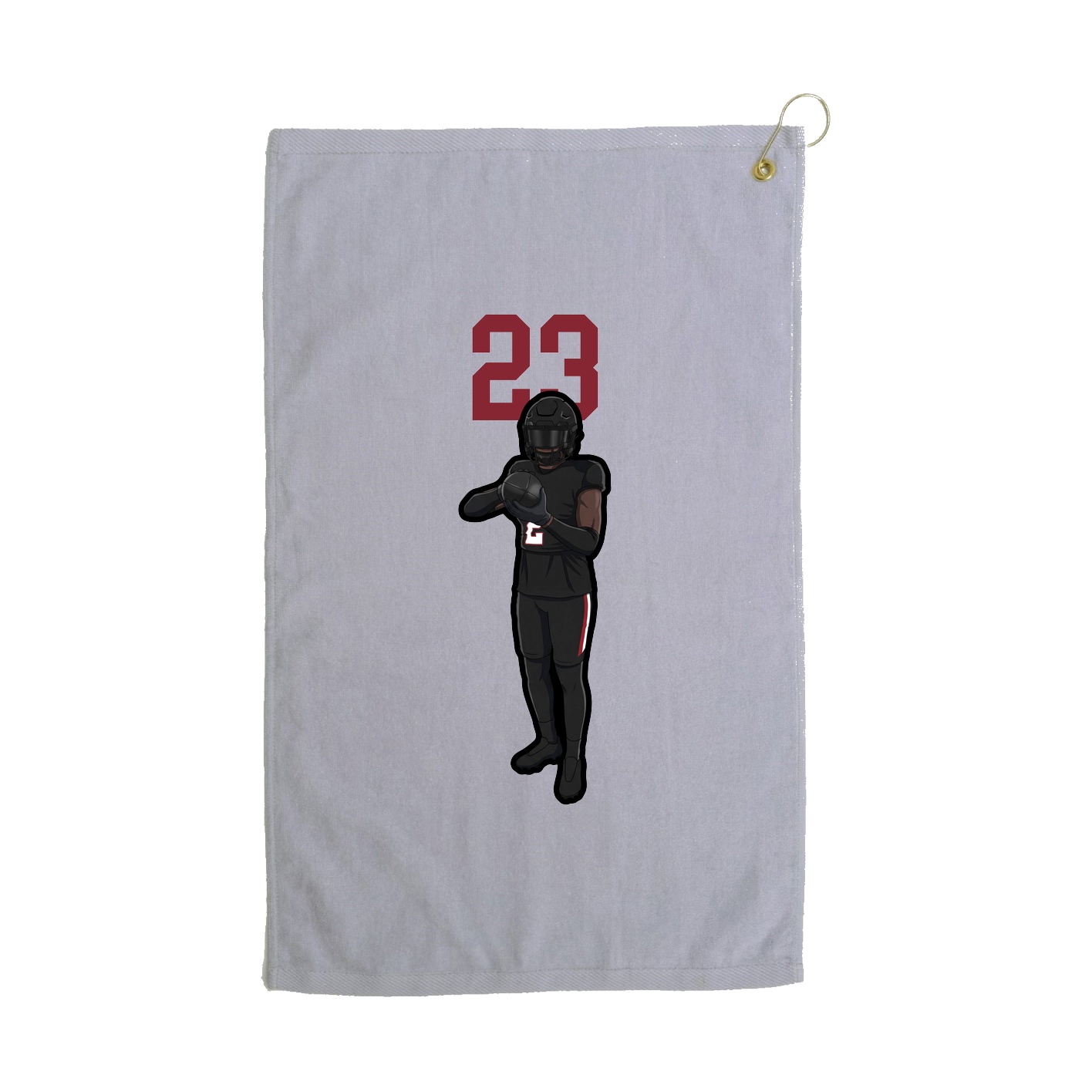 Golf Towel — Number Top in Grey