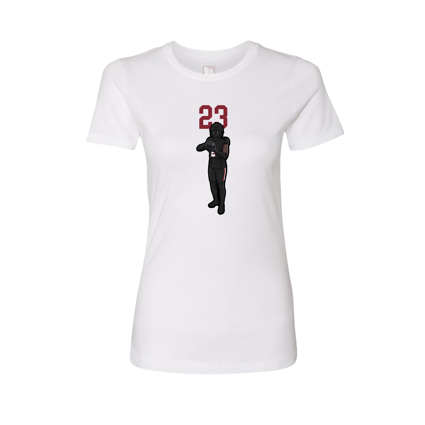 Fitted Women's Tee — Number Top in White
