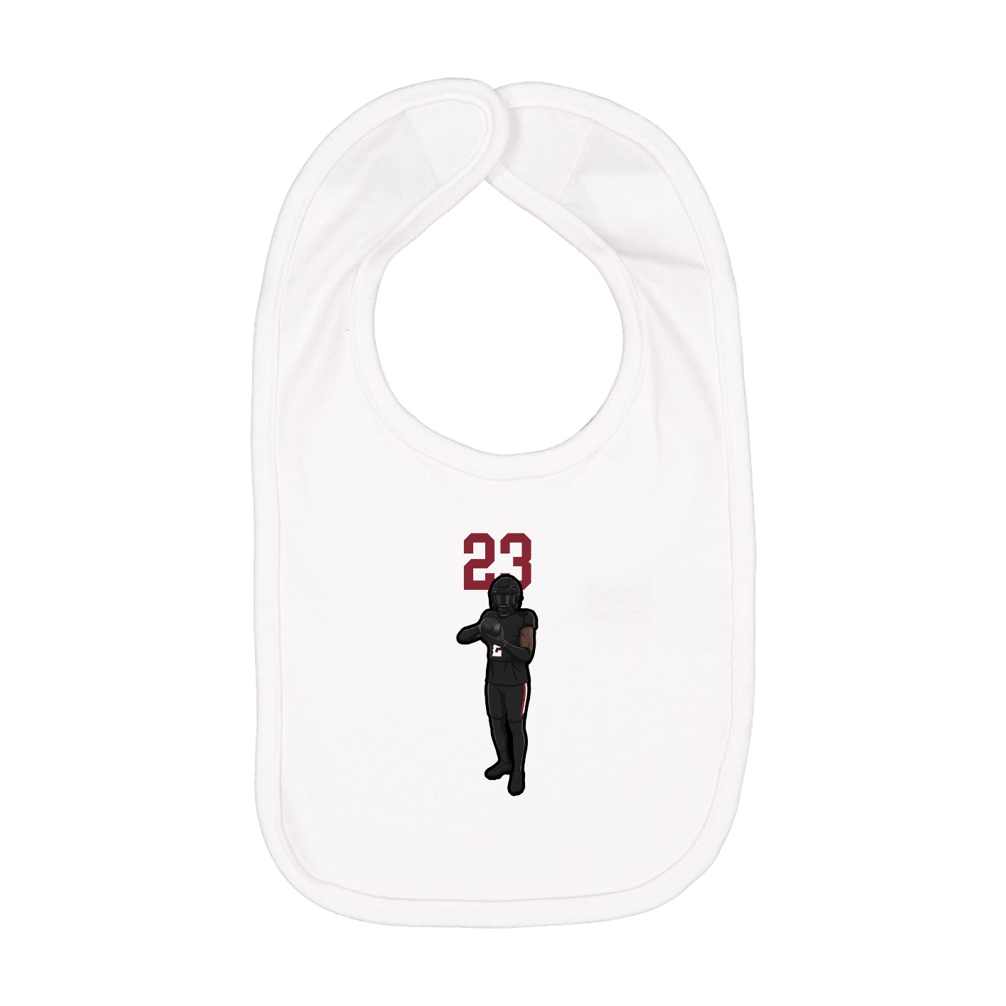 Infant Bib — Number Top in White