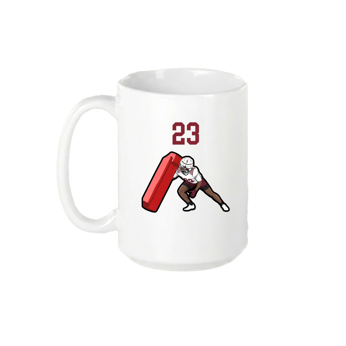 15oz Coffee Mug — Number Top in White