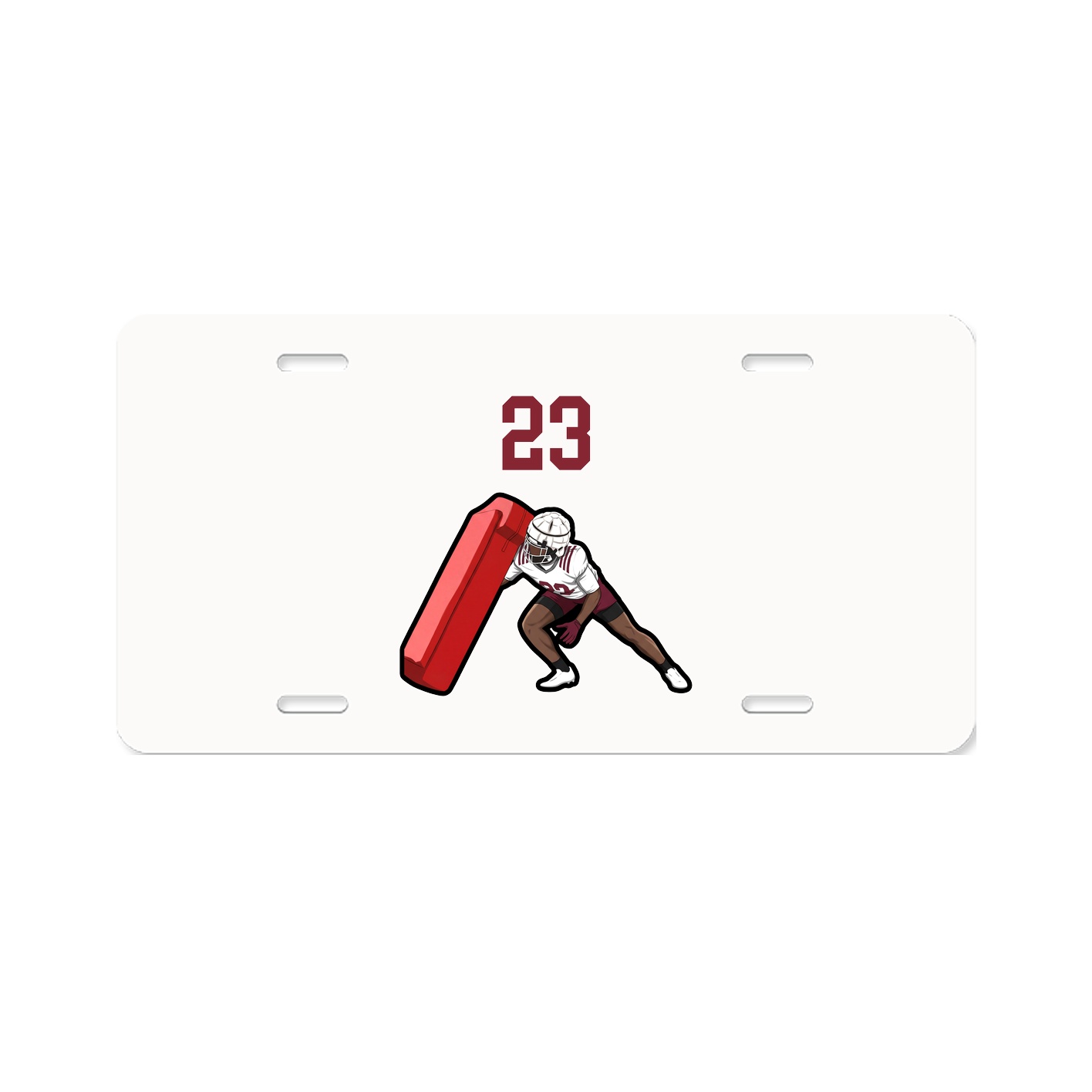 License Plate — Number Top in Classic