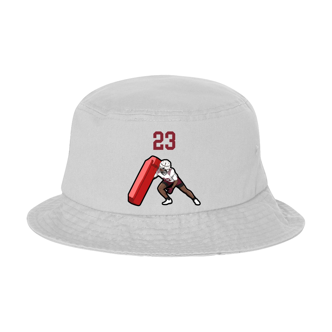 Bucket Cap — Number Top in White