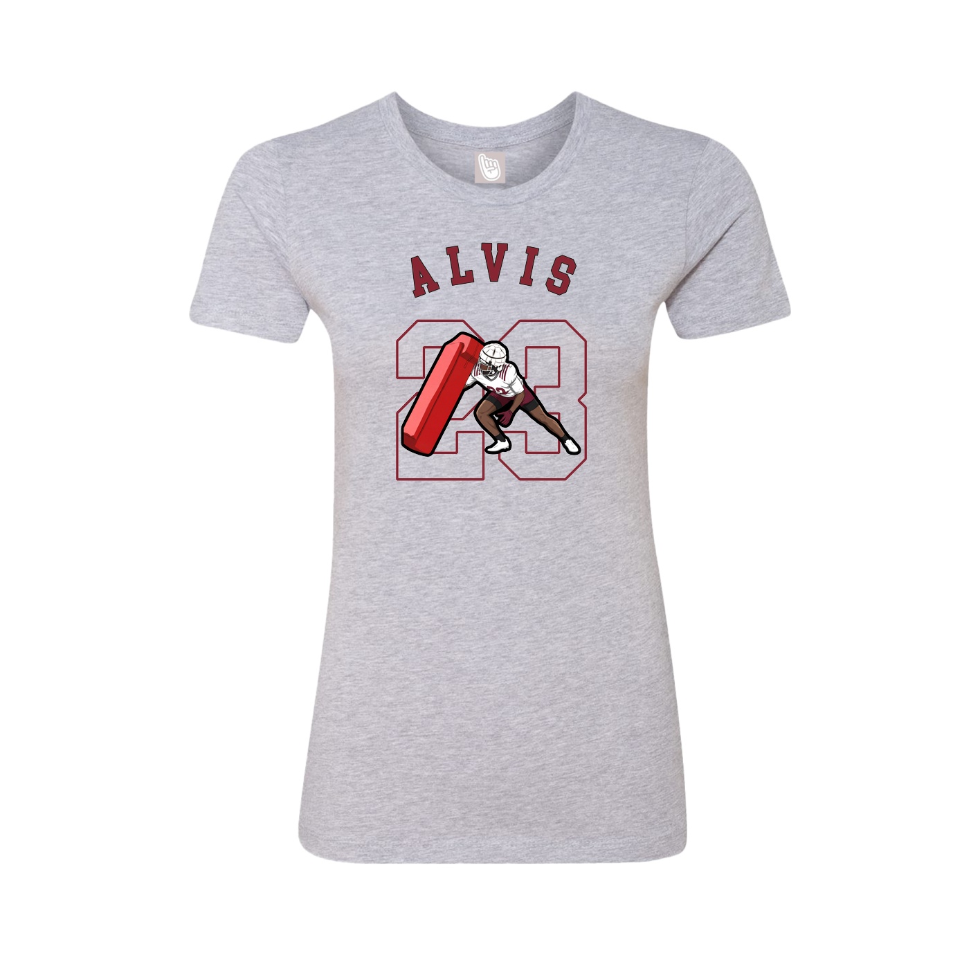 Fitted Women's Tee — Shirsey Arch in Grey