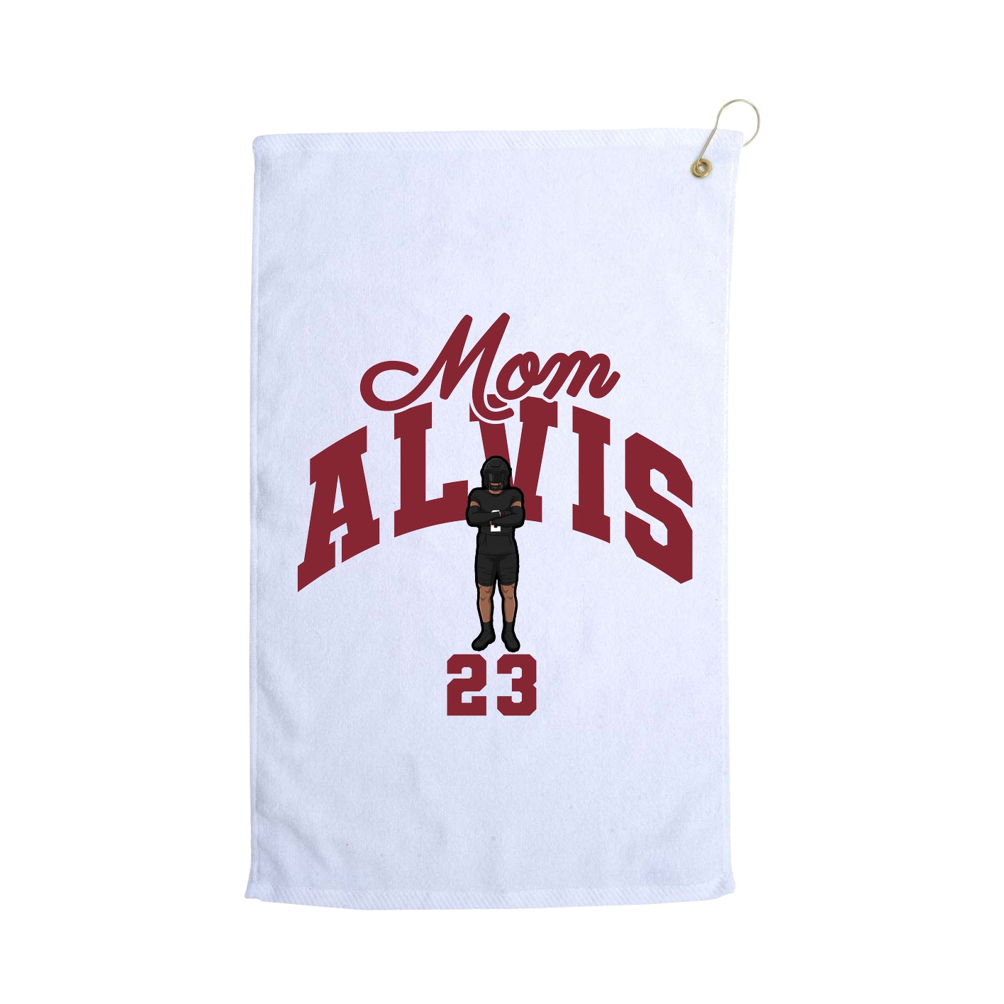Golf Towel — Mothers Day Arch in White